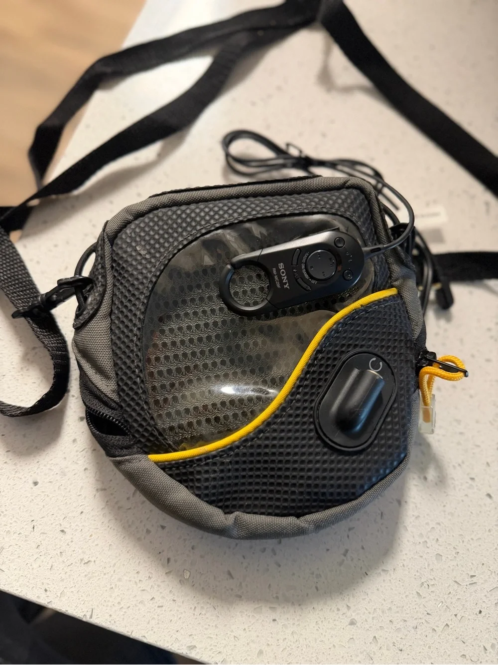 Case Logic Compact Gray and Black Camera Pouch with Yellow Trim
